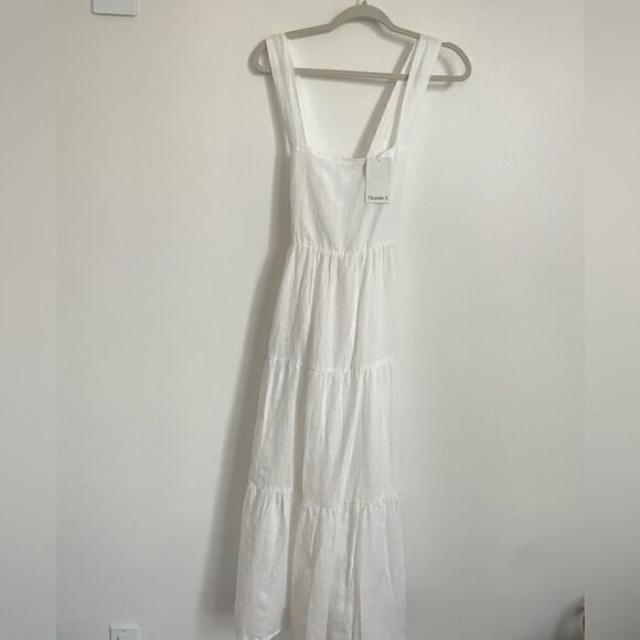 NWT Vitamin A Canyon Linen Midi Dress - Picture 9 of 12